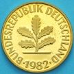 Монета ФРГ 10 пфеннигов 1982 год. G. Пруф.