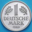 Монета ФРГ 1 марка 1980 год. D. Пруф.