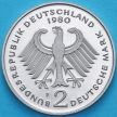 Монета ФРГ 2 марки 1980 год. Конрад Аденауэр. F. Пруф.