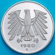 Монета ФРГ 5 марок 1980 год. G. Пруф
