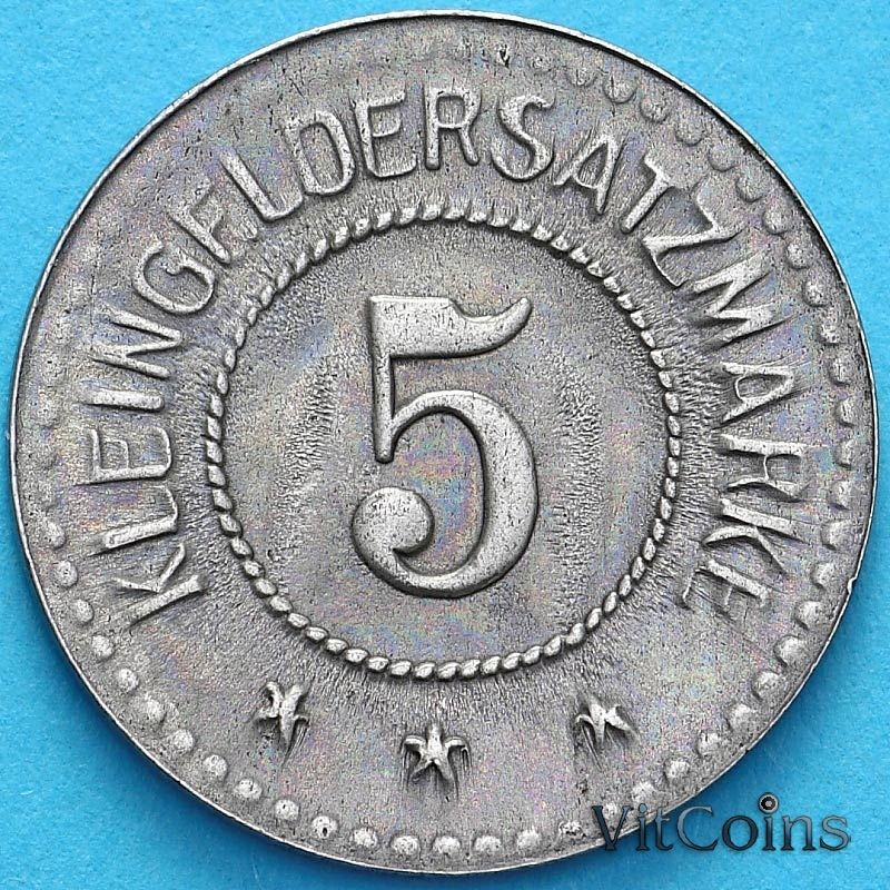 Монета Германия 5 пфеннигов 1918 год. Нотгельд Вайда