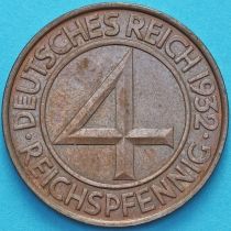 Германия 4 рейхспфеннига 1932 год. G