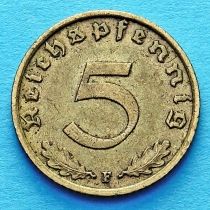 Германия 5 рейхспфеннигов 1938 год. F.