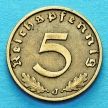Монета Германии 5 рейхспфеннигов 1937 год. J.