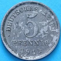 Германия 5 пфеннигов 1915 год. Е
