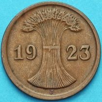 Германия 2 рентенпфеннига 1923 год. J