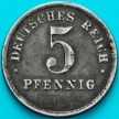 Монета Германия 5 пфеннигов 1919 год. D. На монете есть дата и отметка монетного двора.