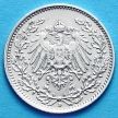 Монета Германии 1/2 марки 1907 г. Серебро D