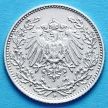 Монета Германии 1/2 марки 1912 г. Серебро D
