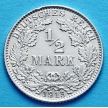 Монета Германия 1/2 марки 1913 год. Серебро D