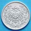 Монета Германии 1/2 марки 1914 г. Серебро А