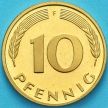 Монета ФРГ 10 пфеннигов 2000 год. F. Пруф.