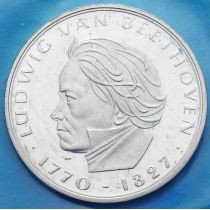 ФРГ 5 марок 1970 год. Людвиг ван Бетховен. Серебро.