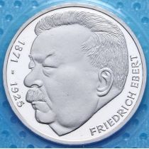 ФРГ 5 марок 1975 год. Фридрих Эберт. Серебро. Пруф