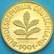 Монета ФРГ 5 пфеннигов 1991 год. D. Пруф.