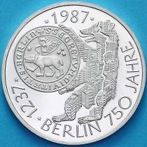 ФРГ 10 марок 1987 год. J. 750 лет Берлину. Пруф.