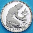 Монета ФРГ 50 пфеннигов 1991 год. G. Пруф.
