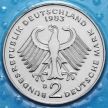 Монета ФРГ 2 марки 1980-1883 год. Конрад Аденауэр. D, F.