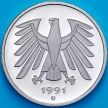 Монета ФРГ 5 марок 1991 год. D. Пруф