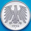 Монета ФРГ 5 марок 1992 год. F. Пруф