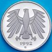 Монета ФРГ 5 марок 1992 год. G. Пруф