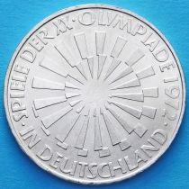 ФРГ 10 марок 1972 год. Олимпиада, эмблема. D. Серебро