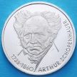 Монета ФРГ 10 марок 1988 год. Артур Шопенгауэр. D. Серебро. Пруф.