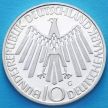 Монета ФРГ 10 марок 1972 год. Олимпиада, эмблема. G. Серебро. Пруф