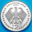 Монета ФРГ 2 марки 1991 год. Курт Шумахер. Пруф. D