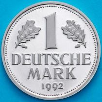 ФРГ 1 марка 1992 год. F. Пруф