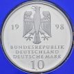 Монета ФРГ 10 марок 1998 год. А. Фонд Франке. Серебро. Пруф