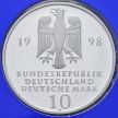 Монета ФРГ 10 марок 1998 год. D. Фонд Франке. Серебро. Пруф