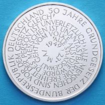 ФРГ 10 марок 1999 год. D. Конституция. Серебро.