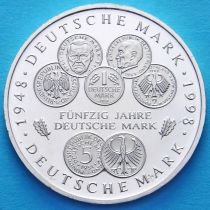 ФРГ 10 марок 1998 год. F. Немецкая марка. Серебро.