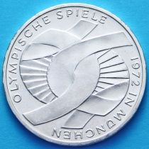 ФРГ 10 марок 1972 год. Олимпиада, узел. F. Серебро