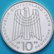 Монета ФРГ 10 марок 1999 год. F. SOS-Kinderdorfer. Серебро. Пруф.