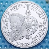 ФРГ 10 марок 1992 год. Орден Pour-le-Merite. D. Серебро. Пруф