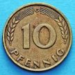 Монета ФРГ 10 пфеннигов 1949 год. G