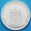 Монета ФРГ 10 марок 1989 год. J. Порт Гамбурга. Серебро