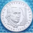 Монета ФРГ 10 марок 1994 год. Иоганн Готфрид Гердер. G. Серебро.