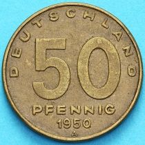 ГДР 50 пфеннигов 1950 год.