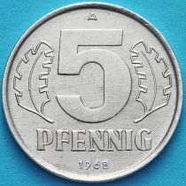 ГДР 5 пфеннигов 1968 год.