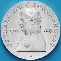 ГДР 10 марок 1980 год. Герхард фон Шарнхорст. Серебро.