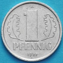 ГДР 1 пфенниг 1977 год.