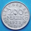Монета Германии 200 марок 1923 год. D.