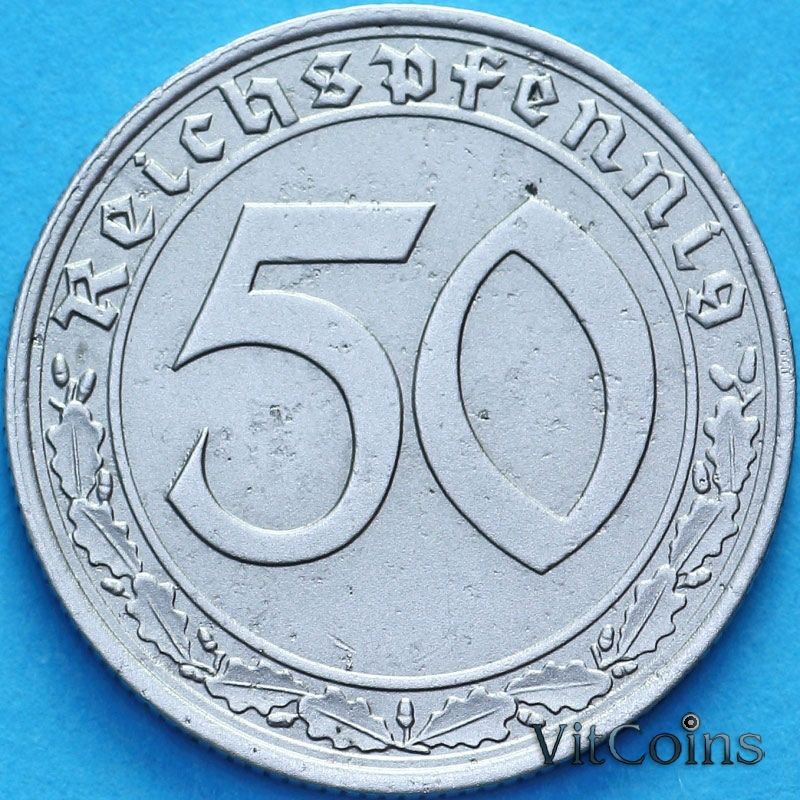 Монета Германия 50 пфеннигов 1939 год. А