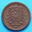 Монета Германии 1 пфенниг 1874-1889 год.