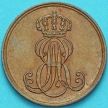 Монета Ганновер 1 пфенниг 1849 год. В.
