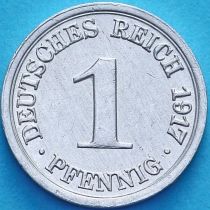 Германия 1 пфенниг 1917 год. G