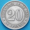 Монета Германия 20 пфеннигов 1888 год. А